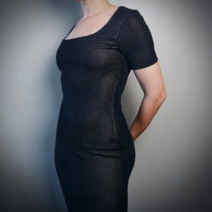 Bisou Bisou Long Black Crotched Dress  | Size 6/M